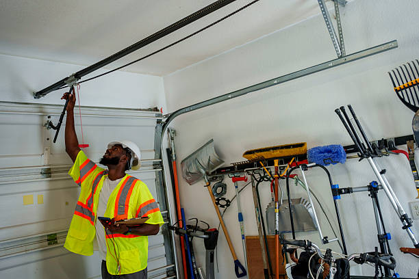 Professional Garage Door Panel Replacement technician working in Central Gardens, TX